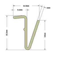 61-120-0 MODULAR SOLUTIONS SEALING PROFILE RETAINING INSERT, RIGID PANEL GASKET, 8FT